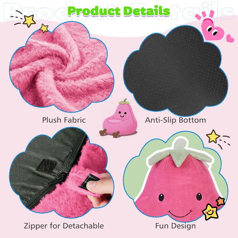 Memory Foam Bean Bag Chair for Kids, Soft Toddler Sofa with High Rebound Foam for Reading & Gaming