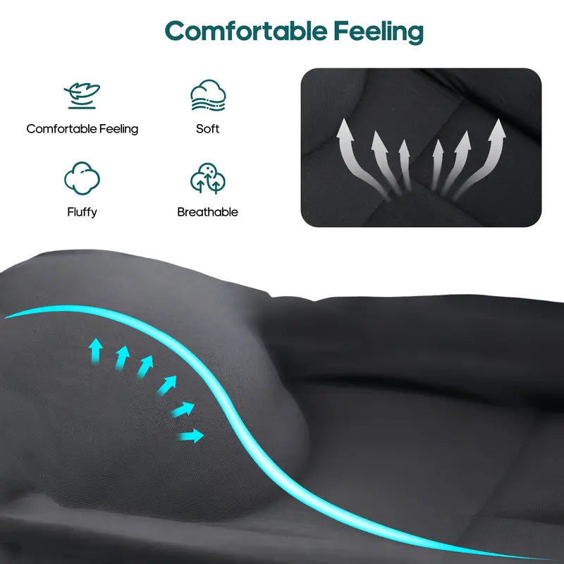JIOABL Adjustable Camping Cot for Adults, Portable Folding Bed with 6 Reclining Positions for Outdoor Use